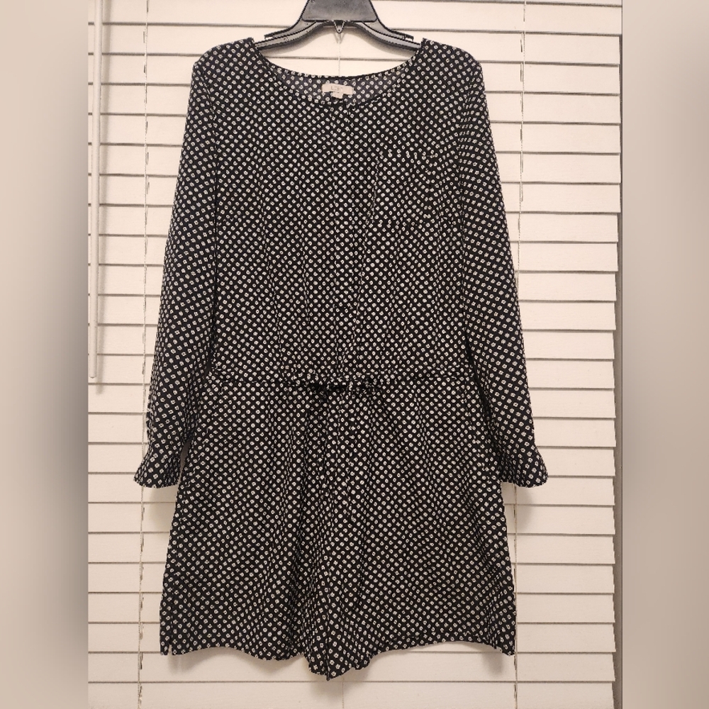 The Loft Womens Polka Dot Shorts Romper Size 10 Cottagecore!